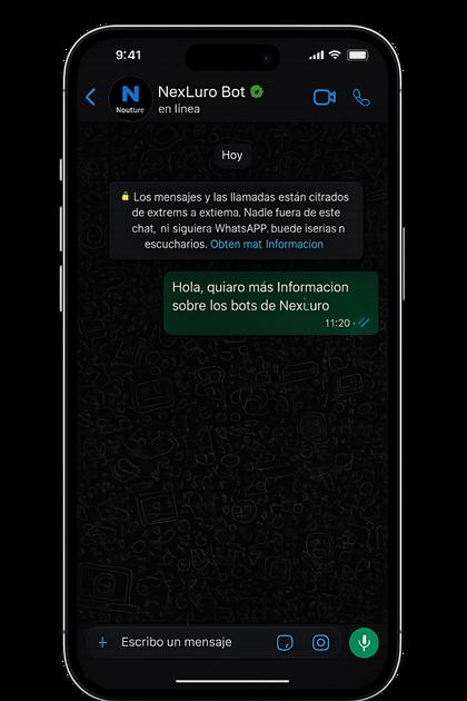 Ejemplo de conversación por WhatsApp